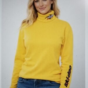 Ski-Doo Sno Gear Unisex Vintage Moto Embroidered Turtleneck Top | M–L